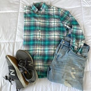 American Eagle plaid button down